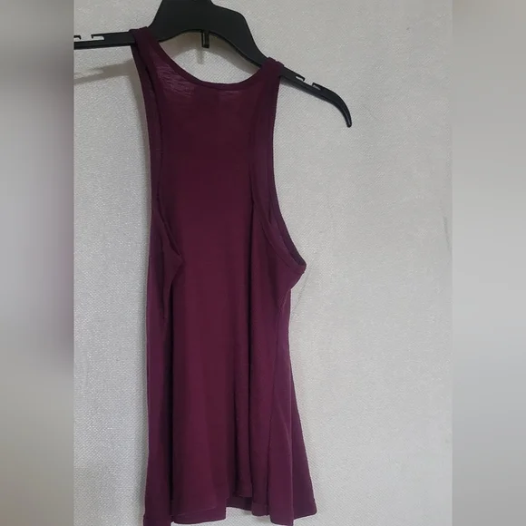 Free People Long Beach Ribbed  Tank Eggplant color XS - Picture 7 of 8